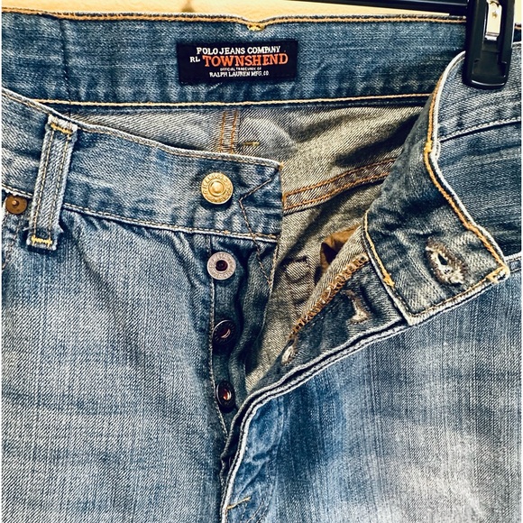 🌟2xHP🌟Ralph Lauren Polo Jeans Co Townshend Fit Mens 33 x 28 Slim Button Fly - Picture 5 of 11